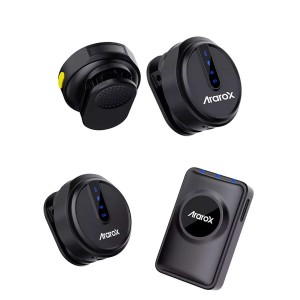 میکروفون یقه ای بی سیم آراروکس مدل M1 Dual رابط جک 3.5 میلی متری و Type-C و Lightning